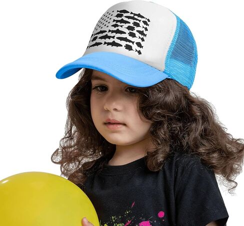 قبعة بيسبول بطباعة علم صيد السمك للأولاد الصغار قابلة للتعديل in Kuwait