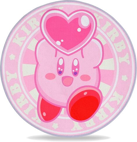 أنيمي لطيف الكرتون الوردي كيربي منطقة مستديرة البساط للفتيات الفتيان بطانية البساط الحصير السجاد للمنزل 60x60 سم in Kuwait