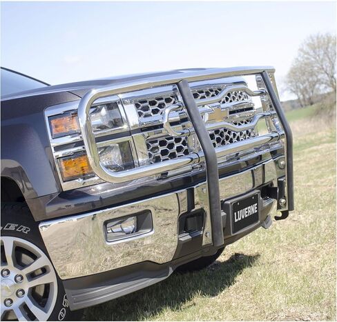 LUVERNE 331443-331610 واقي شبكة شاحنة من الصلب الكروم مقاس 2 بوصة، اختر شيفروليه سيلفرادو، جي إم سي سييرا 1500 in Kuwait