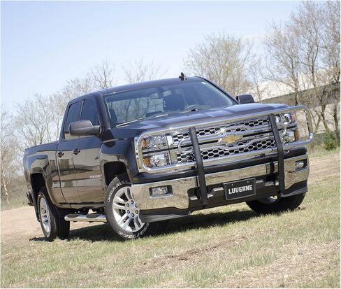 LUVERNE 331443-331610 واقي شبكة شاحنة من الصلب الكروم مقاس 2 بوصة، اختر شيفروليه سيلفرادو، جي إم سي سييرا 1500 in Kuwait