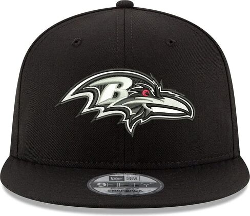 قبعة New Era NFL 9FIFTY باللون الأسود/الأبيض قابلة للتعديل مقاس واحد يناسب الجميع in Saudi Arabia