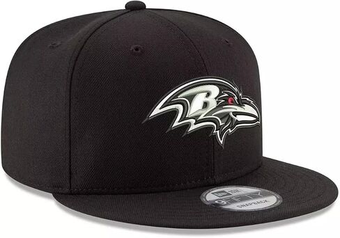 قبعة New Era NFL 9FIFTY باللون الأسود/الأبيض قابلة للتعديل مقاس واحد يناسب الجميع in Saudi Arabia