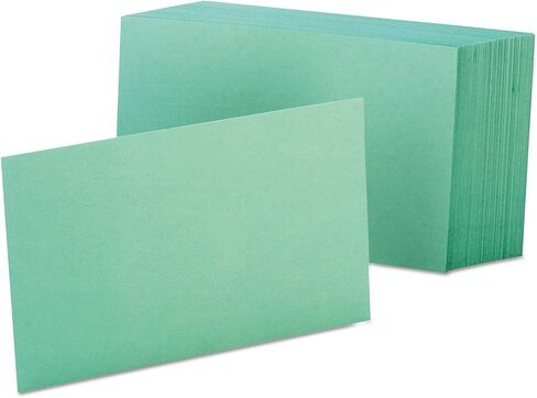 Oxford Blank Color Index Cards, 4" x 6", Green, 100 Per Pack (7420 GRE) in Saudi Arabia