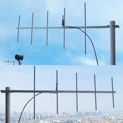 TWAYRDIO 7dBi هوائي Yagi خارجي 100 واط 400-470 ميجا هرتز هوائي عالي الكسب مع موصل سالب SL16 لراديو الهاتف المحمول UHF والراديو ثنائي الاتجاه in Kuwait