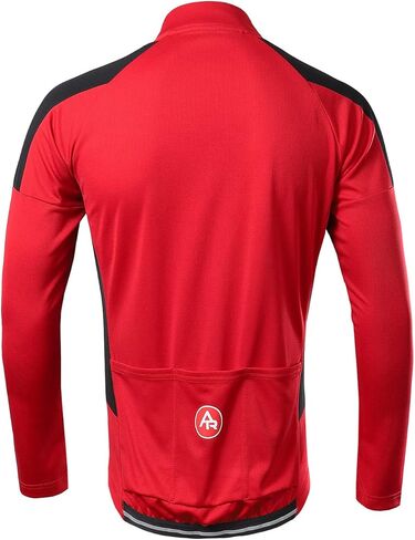 بلوفر ARSUXEO لركوب الدراجات من الجيرسيه للرجال بأكمام طويلة وقميص لركوب الدراجات الجبلية و4 جيوب in Kuwait