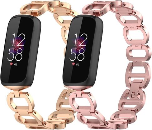 أحزمة بديلة معدنية من Chofit متوافقة مع Fitbit Luxe، وصلات قابلة للتعديل من الفولاذ المقاوم للصدأ وسوار معصم لتتبع Fitbit Luxe للنساء والرجال in Saudi Arabia