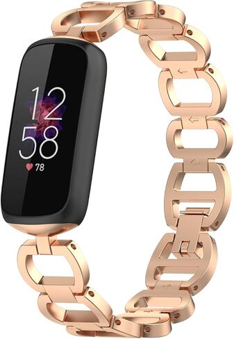 أحزمة بديلة معدنية من Chofit متوافقة مع Fitbit Luxe، وصلات قابلة للتعديل من الفولاذ المقاوم للصدأ وسوار معصم لتتبع Fitbit Luxe للنساء والرجال in Saudi Arabia