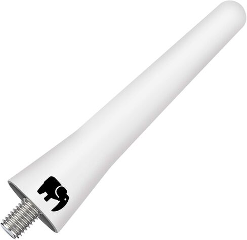 2.5" inch Short Copper Core Antenna, Compatible with Ford F-Series (F-150 F-250 F-350 Super Duty Ford Raptor Ranger Trucks 1997-2024) - Designed for Optimized FM/AM Reception (White) in Saudi Arabia