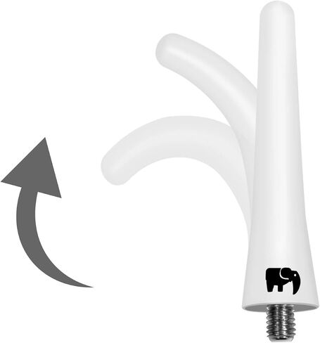2.5" inch Short Copper Core Antenna, Compatible with Ford F-Series (F-150 F-250 F-350 Super Duty Ford Raptor Ranger Trucks 1997-2024) - Designed for Optimized FM/AM Reception (White) in Saudi Arabia