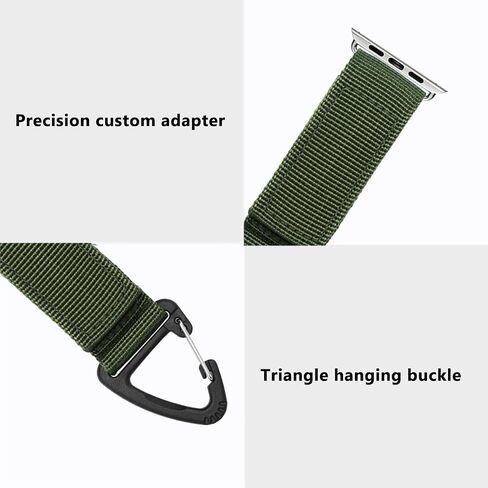 Tactical Duty Belt Keychain for Apple Watch Series Nylon Band | Watch Fob Military Braided Strap for iWatch Series 11 10 9 8 7 6 5 4 3 2 1, Ultra 3 2 1/SE 3 2 1, 38/40/41/42/44/45/46/49mm in Kuwait