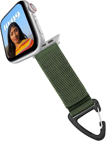 Tactical Duty Belt Keychain for Apple Watch Series Nylon Band | Watch Fob Military Braided Strap for iWatch Series 11 10 9 8 7 6 5 4 3 2 1, Ultra 3 2 1/SE 3 2 1, 38/40/41/42/44/45/46/49mm in Kuwait