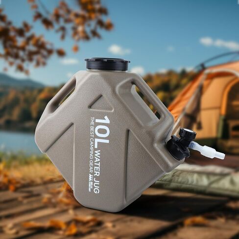2.6Gallon (10L) Water Jug，camping gear，Water Tank,BPA Free Water Jug, Multifunction Water Storage Containers for Camping Outdoor Hiking,Emergency Stroage in Kuwait