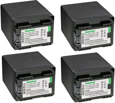 بطارية Kastar BP-745 بديلة لكاميرا Canon VIXIA HF R800 HFR800، LEGRIA HF M36 HFM36، LEGRIA HF M38 HFM38، LEGRIA HF M46 HFM46، LEGRIA HF M52 HFM52، LEGRIA HF M56 HFM56، LEGRIA HF M66 HFM66 in Saudi Arabia