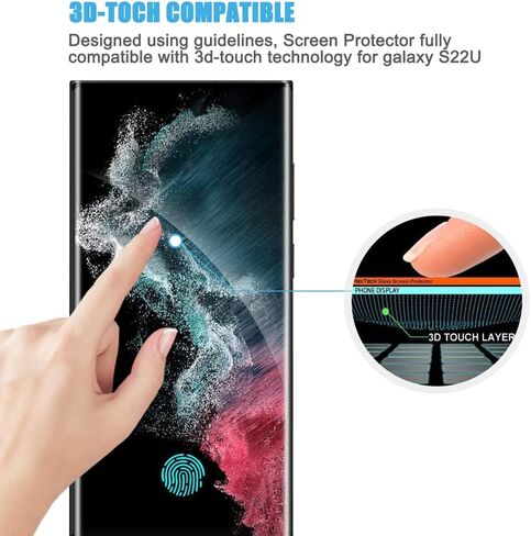 BANDQ 3 عبوات لهاتف Samsung Galaxy S22 Ultra واقي شاشة [3+1 Pack]عبوة واحدة من واقي عدسة الكاميرا من الزجاج المقسى، واقي شاشة من الزجاج المقوى بقوة 9H لهاتف Galaxy S22 Ultra واقي شاشة من الزجاج المقوى in Kuwait