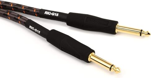 Roland Gold Series Instrument Cable, Angled/Straight 1/4-Inch Jack, 15-Feet in Saudi Arabia