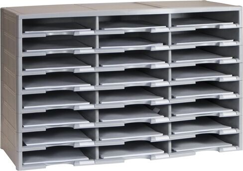 Storex Modular 24-Compartment Literature Organizer, Black, (61435U01C) in Saudi Arabia