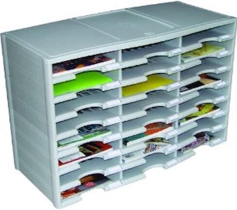 Storex Modular 24-Compartment Literature Organizer, Black, (61435U01C) in Saudi Arabia