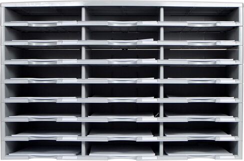 Storex Modular 24-Compartment Literature Organizer, Black, (61435U01C) in Saudi Arabia