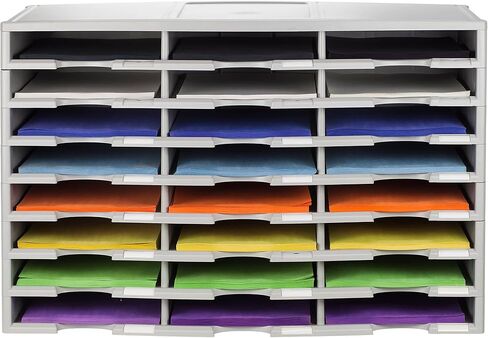 Storex Modular 24-Compartment Literature Organizer, Black, (61435U01C) in Saudi Arabia