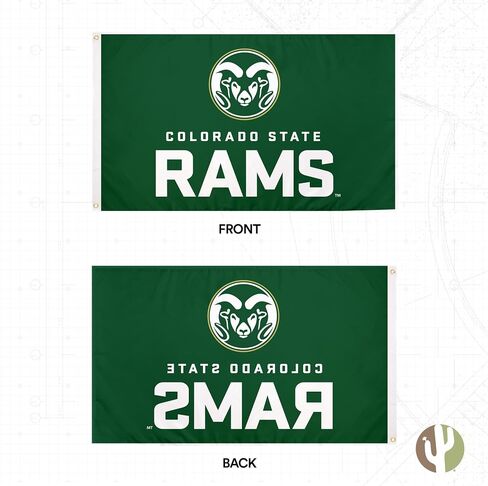 Desert Cactus Colorado State University Flag Rams CSU Flags Banners 100% Polyester Indoor Outdoor 3x5 (Style U) in Saudi Arabia