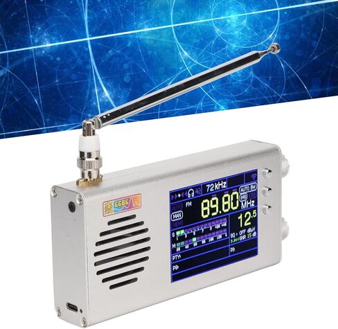 TEF6686 Full Band Radio Receiver, Portable Digital AM FM Stereo Radio with 3.2 Inch LCD Screen, 7000mAh Battery, Dual Speaker, Antenna and Aluminum Alloy Case in Saudi Arabia