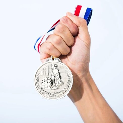 12 Pieces Soccer Award Medals Metals Gold Prizes for Kids and Adults Sports Soccer Games, Competitions Celebration, Party Favors, 2.5 Inches in Saudi Arabia
