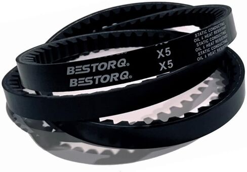 حزام على شكل حرف V من BESTORQ BX75، حزام على شكل حرف V بحافة خام X5 EPDM، أسود، محيط خارجي 78 بوصة × عرض 66 بوصة × ارتفاع 43 بوصة، عبوة من قطعة واحدة in Saudi Arabia