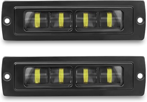DERI 7 Inch Flush Mount LED Pods, 2PCS 6000LM Flush Mount Light Bar Waterproof Driving Light Fog Light Reverse Light Backup Light Spot LED Work Light For Off-road Truck SUV 4x4 ATV UTV in Saudi Arabia