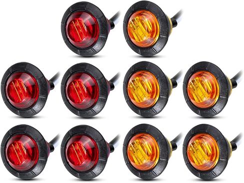 ميركات 3/4 بوصة صغيرة مستديرة بيضاء 3 LED علامة جانبية مختومة فلوش جبل ضوء مقاوم للماء لشاحنة حافلة فان قارب شاحنة 12 فولت تيار مستمر عالمي. in Saudi Arabia