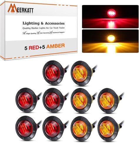 ميركات 3/4 بوصة صغيرة مستديرة بيضاء 3 LED علامة جانبية مختومة فلوش جبل ضوء مقاوم للماء لشاحنة حافلة فان قارب شاحنة 12 فولت تيار مستمر عالمي. in Saudi Arabia