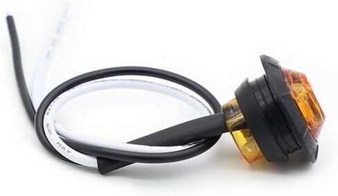 ميركات 3/4 بوصة صغيرة مستديرة بيضاء 3 LED علامة جانبية مختومة فلوش جبل ضوء مقاوم للماء لشاحنة حافلة فان قارب شاحنة 12 فولت تيار مستمر عالمي. in Saudi Arabia
