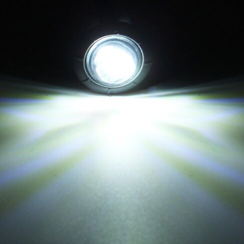 ميركات 3/4 بوصة صغيرة مستديرة بيضاء 3 LED علامة جانبية مختومة فلوش جبل ضوء مقاوم للماء لشاحنة حافلة فان قارب شاحنة 12 فولت تيار مستمر عالمي. in Saudi Arabia