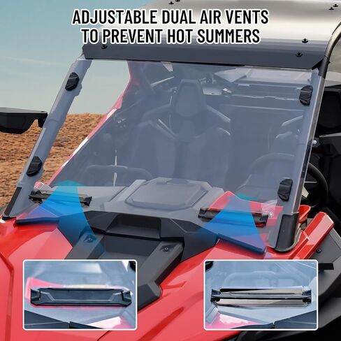الزجاج الأمامي الكامل لـ Polaris RZR PRO XP 20-24، الزجاج الأمامي الشفاف ذو الطبقة الصلبة من البوليستر لملحقات Polaris RZR Turbo R/ RZR PRO XP 4 2020-2024 (استبدال #2883756) in Saudi Arabia