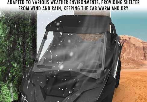 الزجاج الأمامي الكامل لـ Polaris RZR PRO XP 20-24، الزجاج الأمامي الشفاف ذو الطبقة الصلبة من البوليستر لملحقات Polaris RZR Turbo R/ RZR PRO XP 4 2020-2024 (استبدال #2883756) in Saudi Arabia