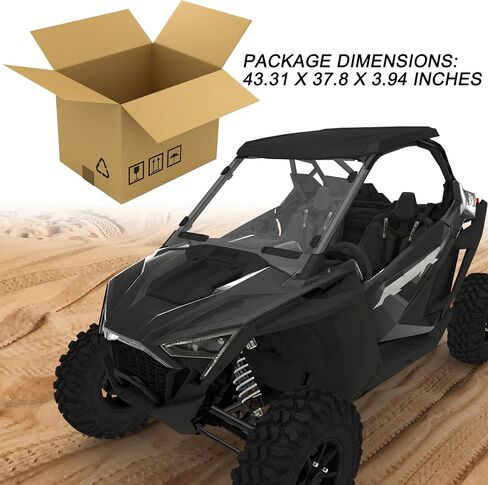 الزجاج الأمامي الكامل لـ Polaris RZR PRO XP 20-24، الزجاج الأمامي الشفاف ذو الطبقة الصلبة من البوليستر لملحقات Polaris RZR Turbo R/ RZR PRO XP 4 2020-2024 (استبدال #2883756) in Saudi Arabia