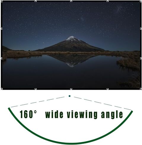 120 Inch Projector Screen, Portable Outdoor Projector Screens 16:9 4K HD，Foldable Anti-Crease Screen for Home Theater Outdoor Indoor in Saudi Arabia