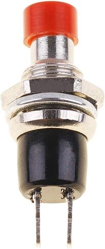 RuoFeng 2 Pins SPST لحظة مفتاح ضغط صغير 1A 250V AC حزمة من 12 (أحمر) in Kuwait