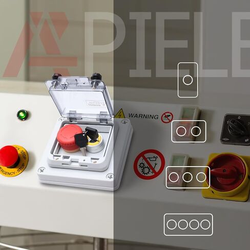 APIELE IP67 في الهواء الطلق مقاوم للماء زر التبديل صندوق زر التوقف في حالات الطوارئ مع الغطاء الواقي مفتاح مكافحة سوء التشغيل in Kuwait