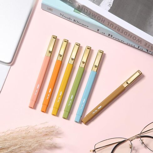 Mr. Pen- Aesthetic Highlighters and Pens No Bleed, 12 Pack, Pastel Color Bible Highlighters No Bleed, Black Ink Bible Pens, Highlighter Pens, No Bleed Highlighters for Bibles, Bible Pens in Saudi Arabia