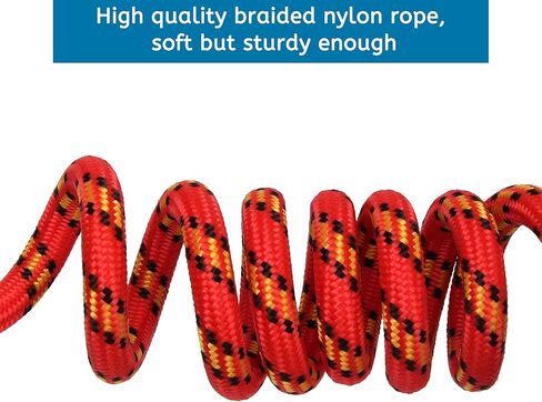 Dog Slip Lead, Extremely Durable Strong Dog Training Leash Rope, 150 cm Long Adjustable Pet Lead Leash for Small Medium Dogs (10-80 lbs) (red+Blue) in Saudi Arabia