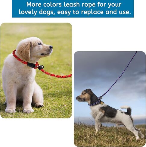 Dog Slip Lead, Extremely Durable Strong Dog Training Leash Rope, 150 cm Long Adjustable Pet Lead Leash for Small Medium Dogs (10-80 lbs) (red+Blue) in Saudi Arabia