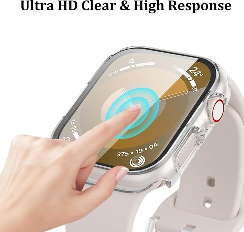 3 Pack Case for Apple Watch 41mm Series 9/8/7 with Tempered Glass Screen Protector, Hard PC Overall Full Protective Bumper Cover for iwatch 41mm in Saudi Arabia