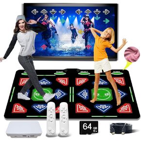 حصيرة الرقص OZLET HDMI بسعة تخزين 64 جيجابايت، 1000 لعبة، 885 أغنية، 81 فيديو MTV. تجمع وسادة الرقص بين الرقص واليوجا والتمارين الرياضية والجري والرياضة وألعاب الألغاز وهي هدية مرموقة للأولاد والبنات. مادة الفانيلا in Kuwait