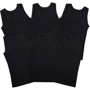 Mocolerno 6-Pack Cotton Undershirt Tank Top 100% Cotton Soft Undershirt for Boys and Girls in Saudi Arabia
