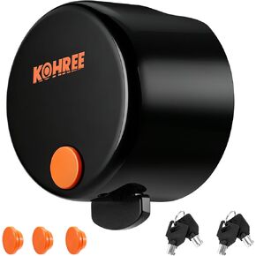 قفل مقرنة مقطورة عالي التحمل من Kohree، أقفال مقطورة RV تناسب قارنات توصيل 2-5/16 بوصة، 2 بوصة، 1-7/8 بوصة، قفل سحب أمان فولاذي قوي مع 4 مفاتيح و4 أغطية غبار، أسود in Kuwait