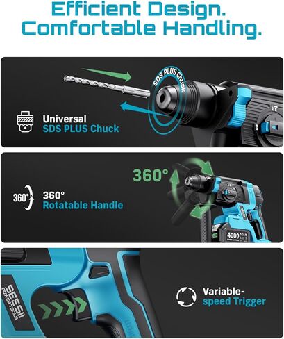 SEESII Cordless Dropensh Hammer Drill: 21V SDS-PLUS HARMER PRICKEN in Saudi Arabia