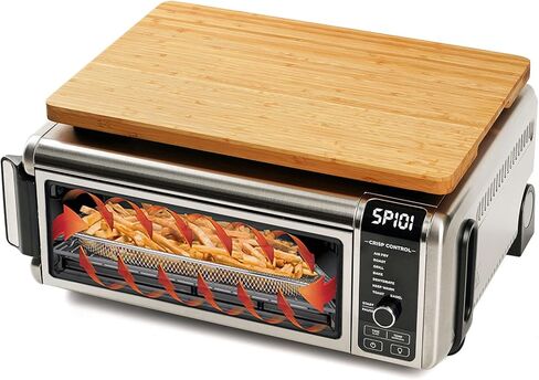 Cutting board for Convection Toaster Oven, Compatible with Ninja DT201/DT251 Foodi Air Fryer, with Heat Resistant Non-Skid Silicone Feet, Creates Storage Space, Protects Cabinets Cupboard, 16.3x13.1" in Saudi Arabia