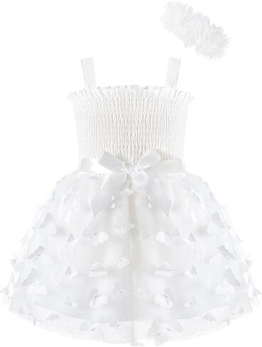 Gaupafmb Toddler Girl Dress Ruffle Sleeveless Summer Dresses Toddler Dress Casual A-line Sundress in Saudi Arabia
