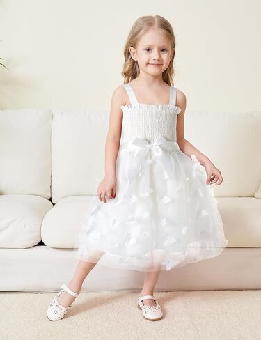 Gaupafmb Toddler Girl Dress Ruffle Sleeveless Summer Dresses Toddler Dress Casual A-line Sundress in Saudi Arabia