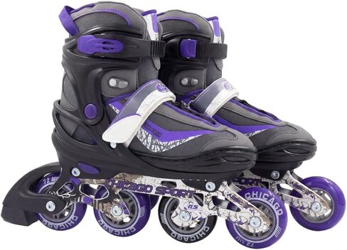 CHICAGO Adjustable Purple Inline Skates - Youth Large (Adjusts Size 5-8) in Saudi Arabia